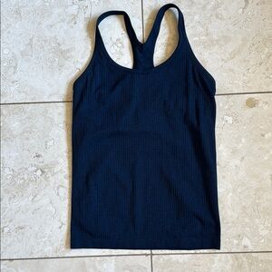 Lululemon Ebb to Street Navy Fitted Tank Top